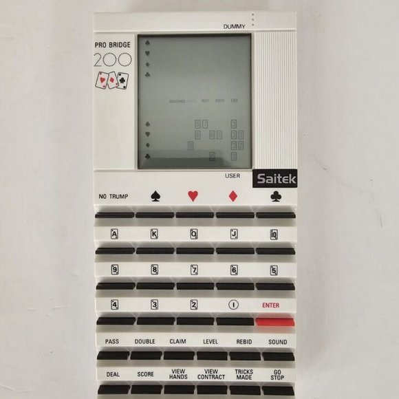 Saitek Pro Bridge 200 Advanced Bridge Computer Game 1989 Vintage Tested & Works - Picture 7 of 11